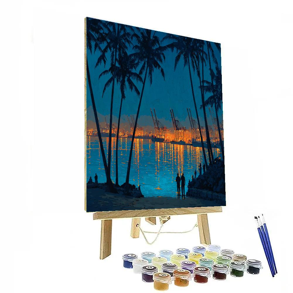 Alexandra Lookout Skyline Singapore Harbor DIY paint by numbers