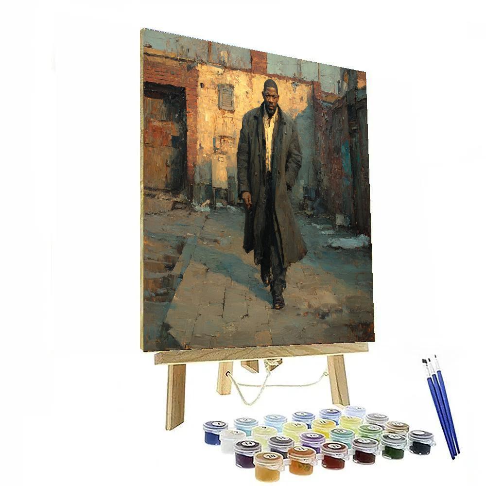 Denzel Washington: Resonant Steps Through Urban Canvases paint by number