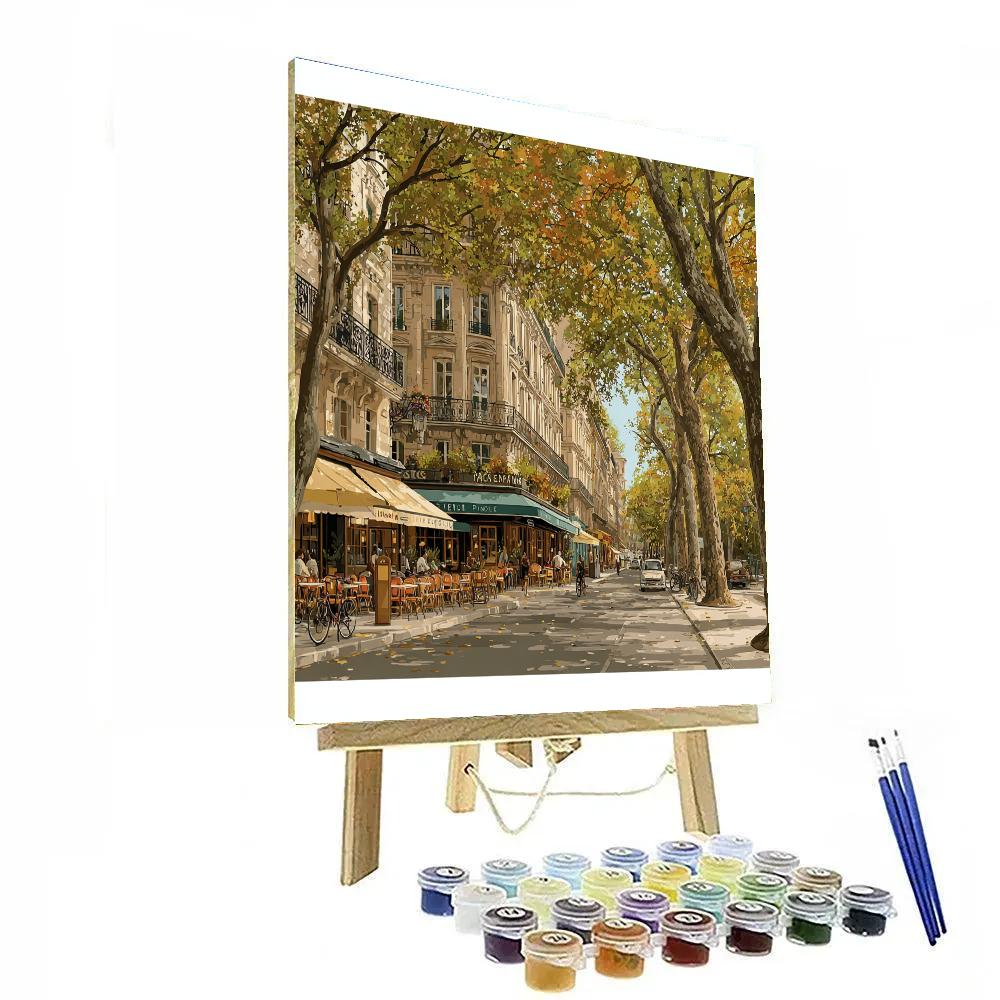 La Condesa Tree Lined Streets Mexico City Mexico Numbered painting kits