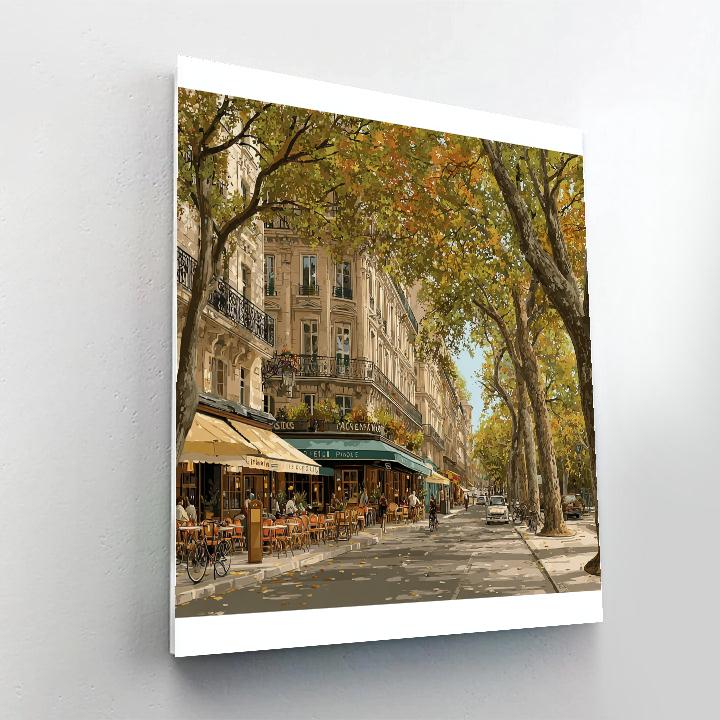 La Condesa Tree Lined Streets Mexico City Mexico Numbered painting kits