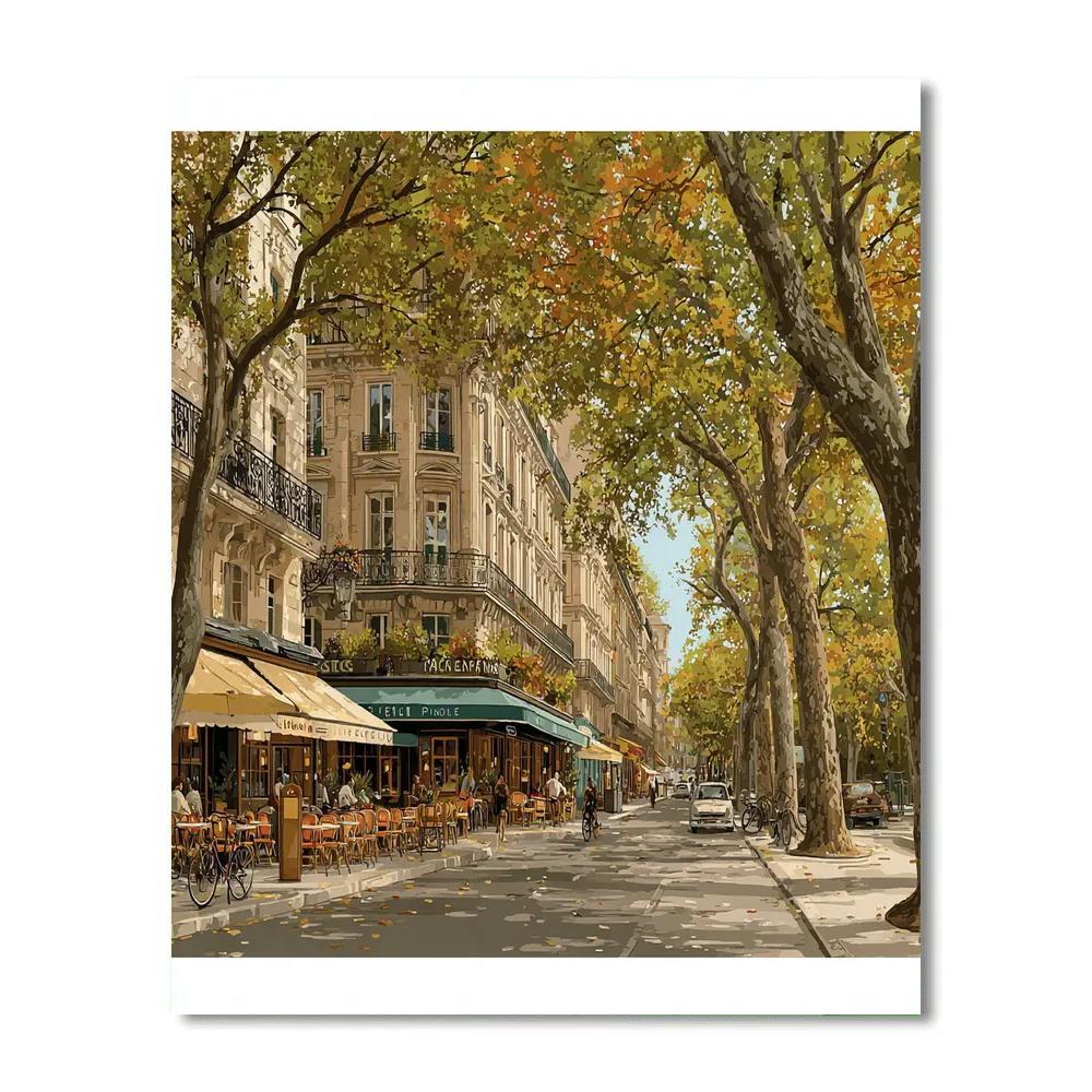 La Condesa Tree Lined Streets Mexico City Mexico Numbered painting kits
