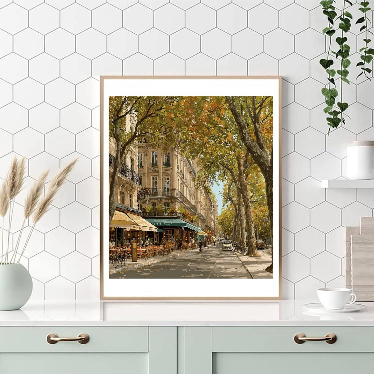 La Condesa Tree Lined Streets Mexico City Mexico Numbered painting kits