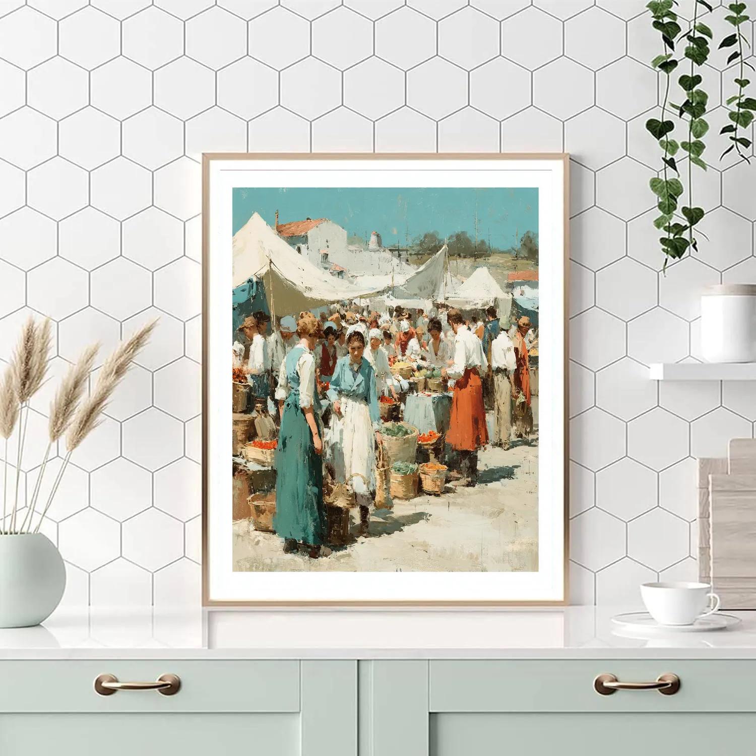Camille Pissarro Inspired Village Market painting number kit