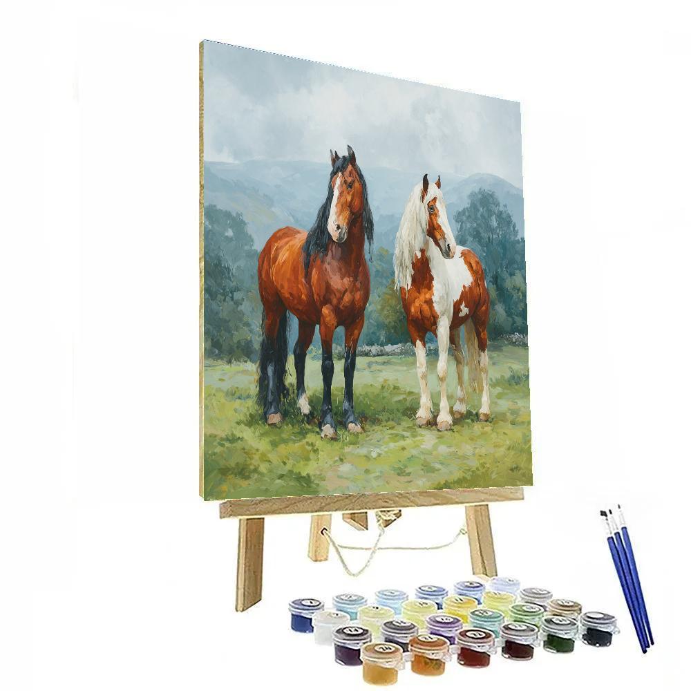 Edwin Landseer Inspired Majestic Horses paint by number