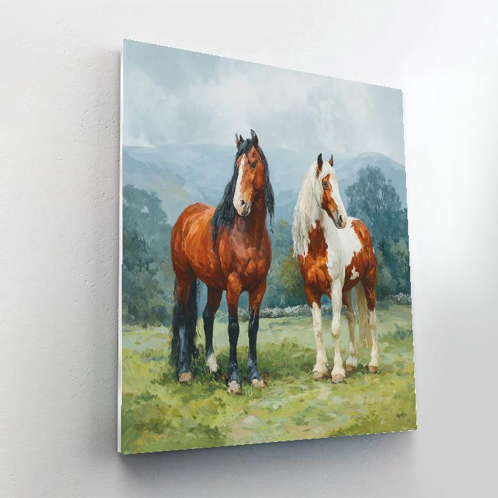 Edwin Landseer Inspired Majestic Horses paint by number