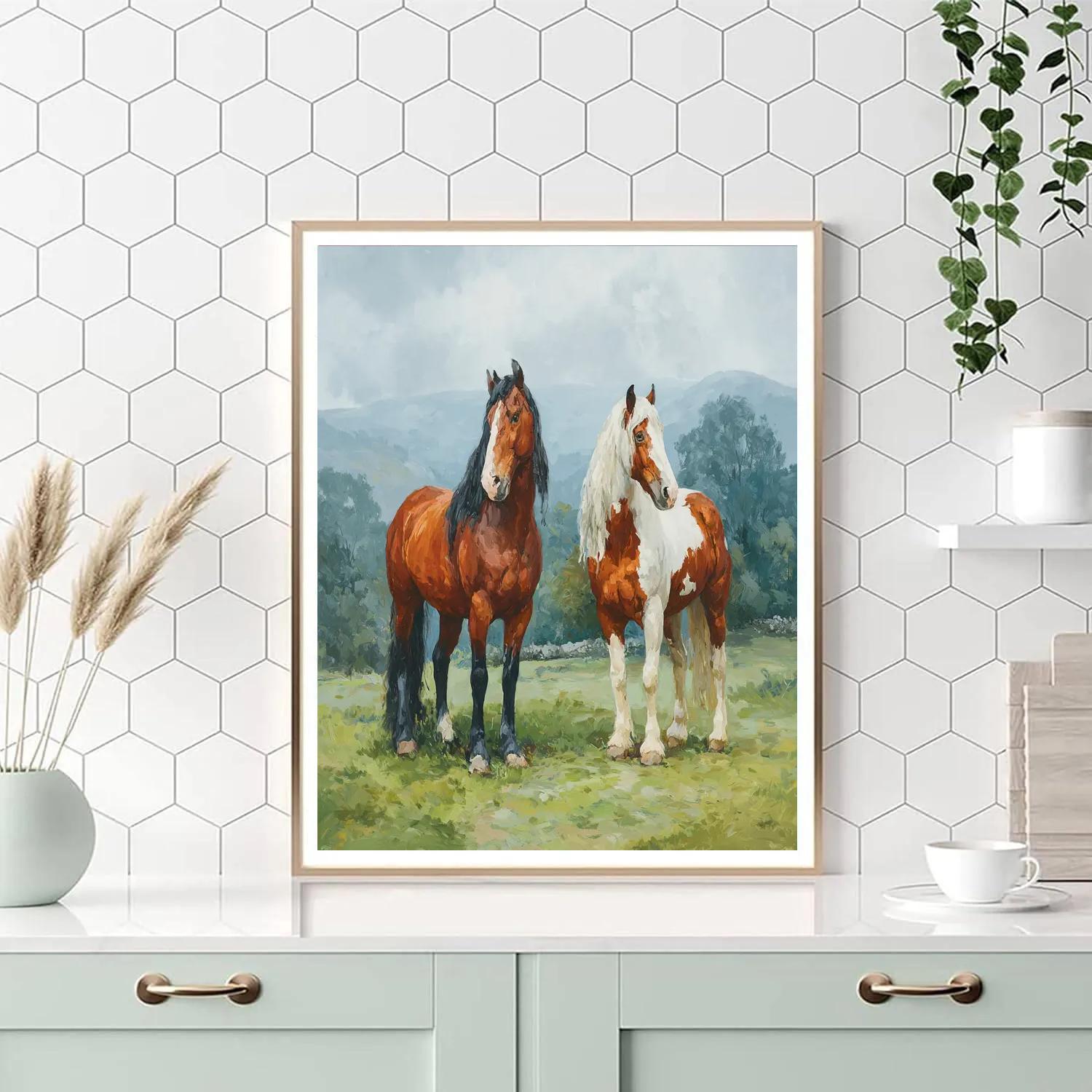 Edwin Landseer Inspired Majestic Horses paint by number