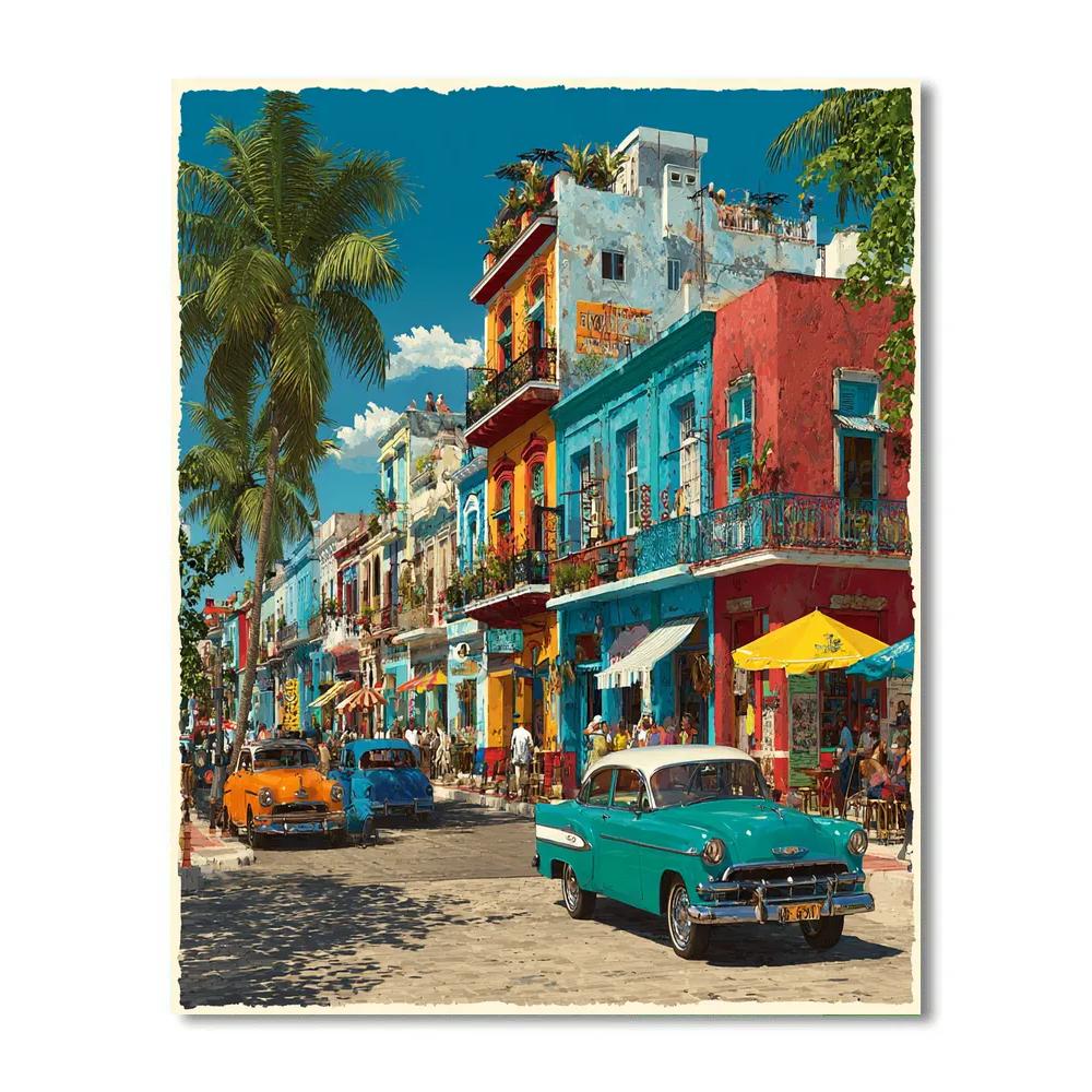 Little Havana Calle Ocho Miami United States paint by color