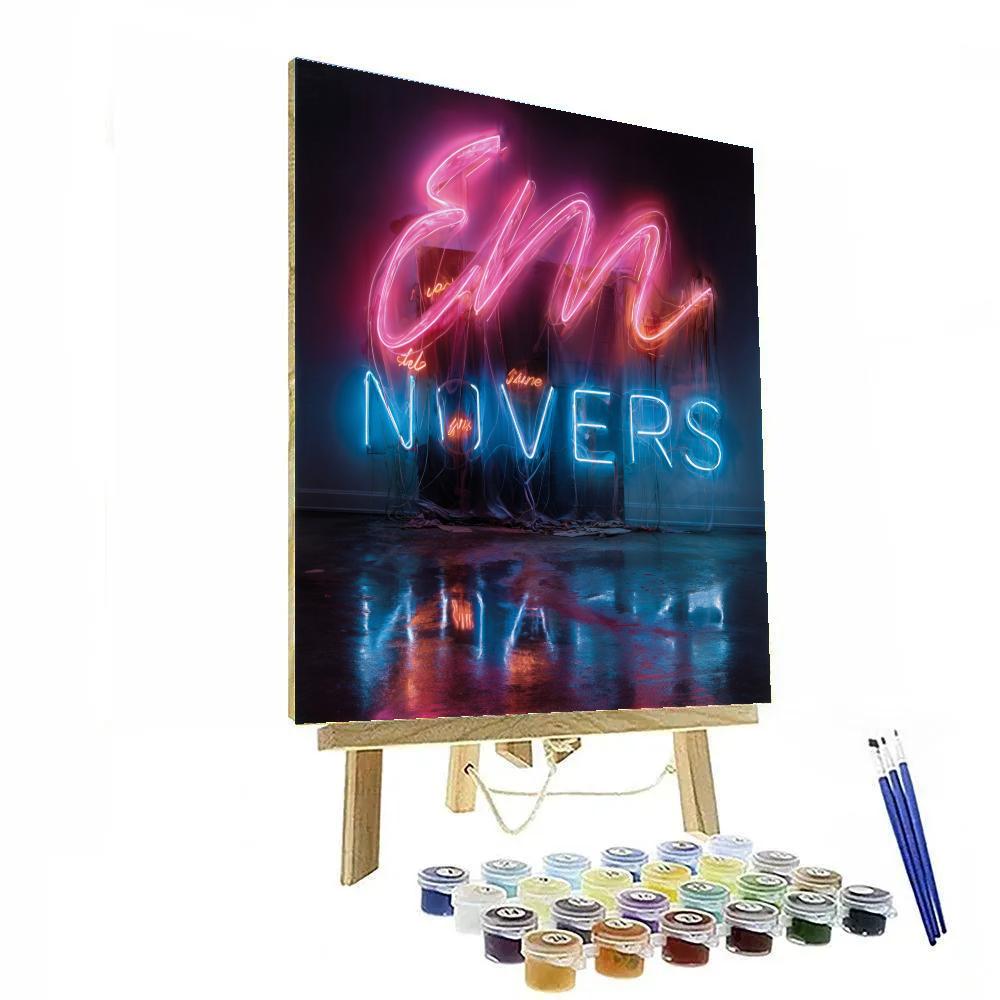 Tracey Emin Inspired Neon Dreams Numbered painting kits