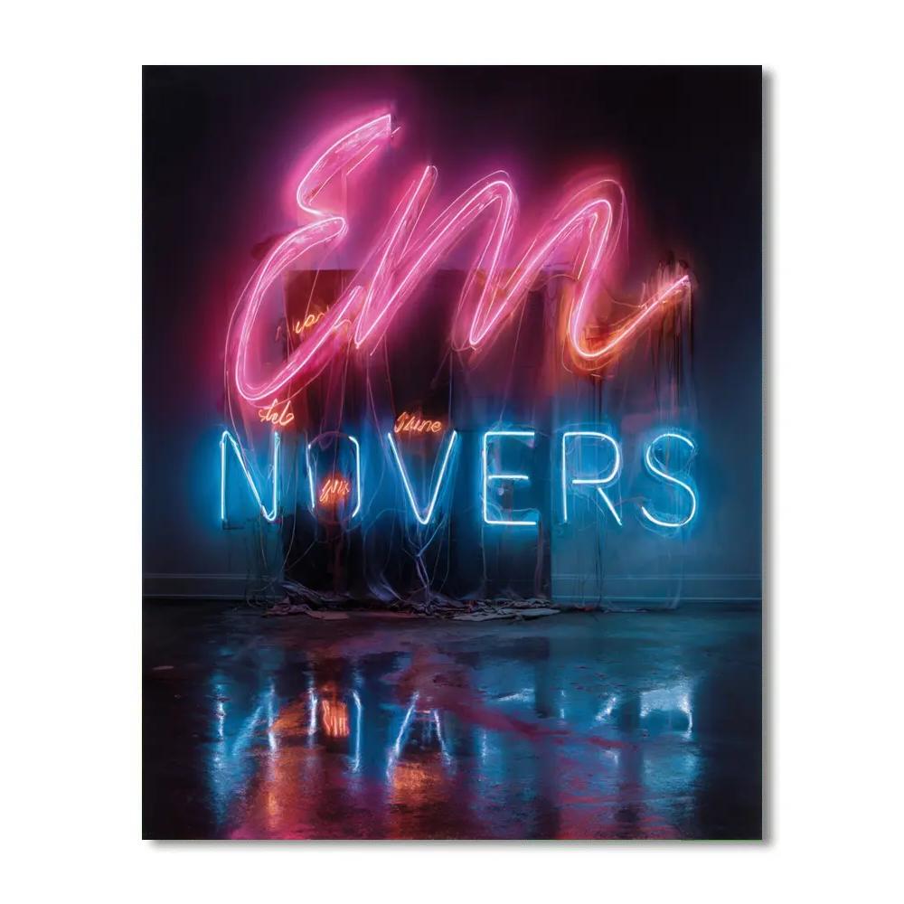 Tracey Emin Inspired Neon Dreams Numbered painting kits