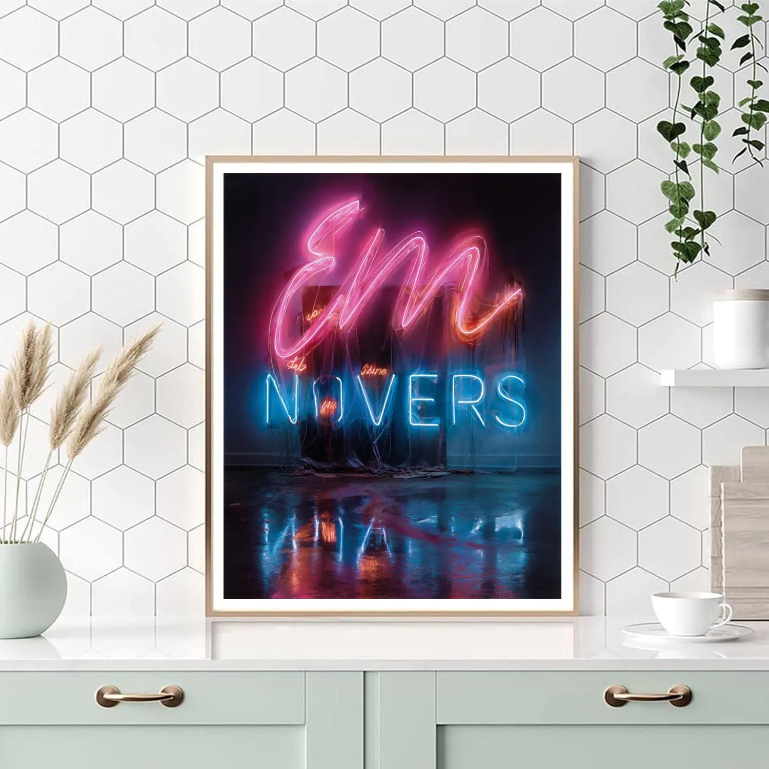Tracey Emin Inspired Neon Dreams Numbered painting kits