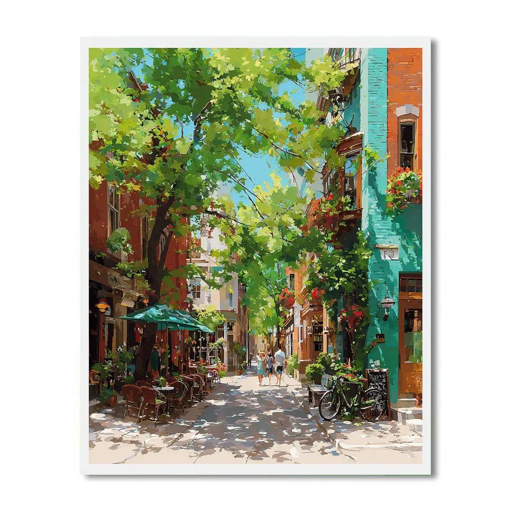 Surry Hills Cafe Lane Sydney Australia Paint by numbers art