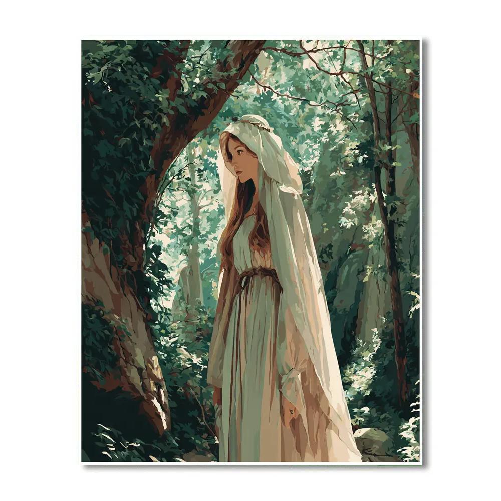 John William Waterhouse Inspired Mythic Forest Number painting
