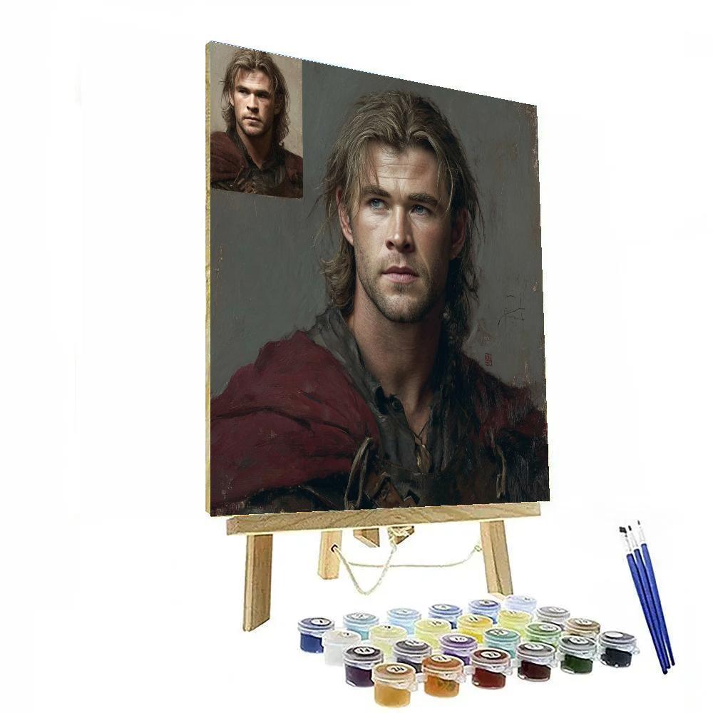 Chris Hemsworth Journey Of The Thunder God Thor Paint by numbers art