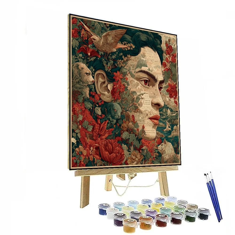 Frida Kahlo Inspired Childhood Memories paint by number