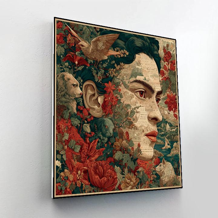 Frida Kahlo Inspired Childhood Memories paint by number