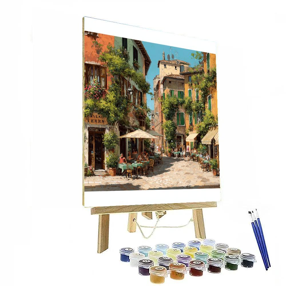 Trastevere Cobblestone Evening Rome Italy Number painting