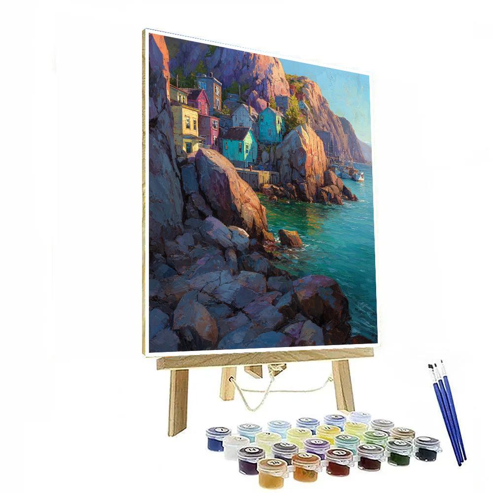 Bouldering Cliffs And Coastal Village Hobart Australia Paint by numbers kits