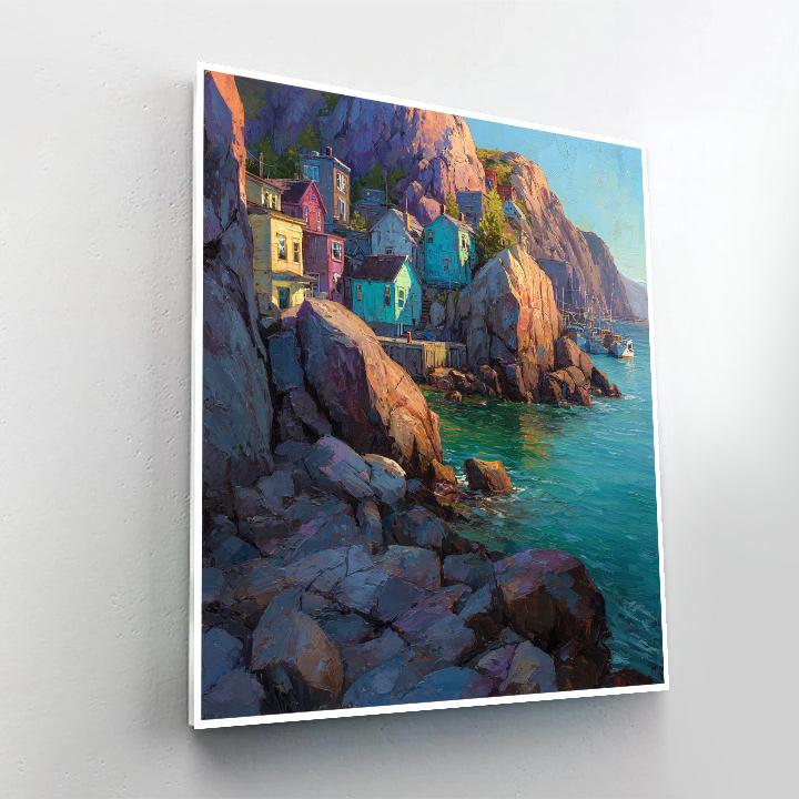 Bouldering Cliffs And Coastal Village Hobart Australia Paint by numbers kits