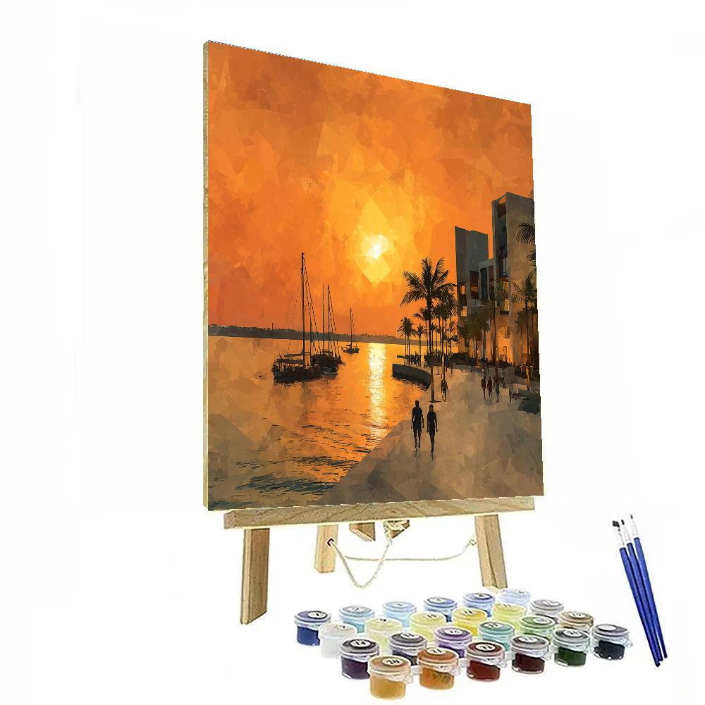 Lagos Iconic Waterfront Lekki Phase Nigeria Numbered painting kits