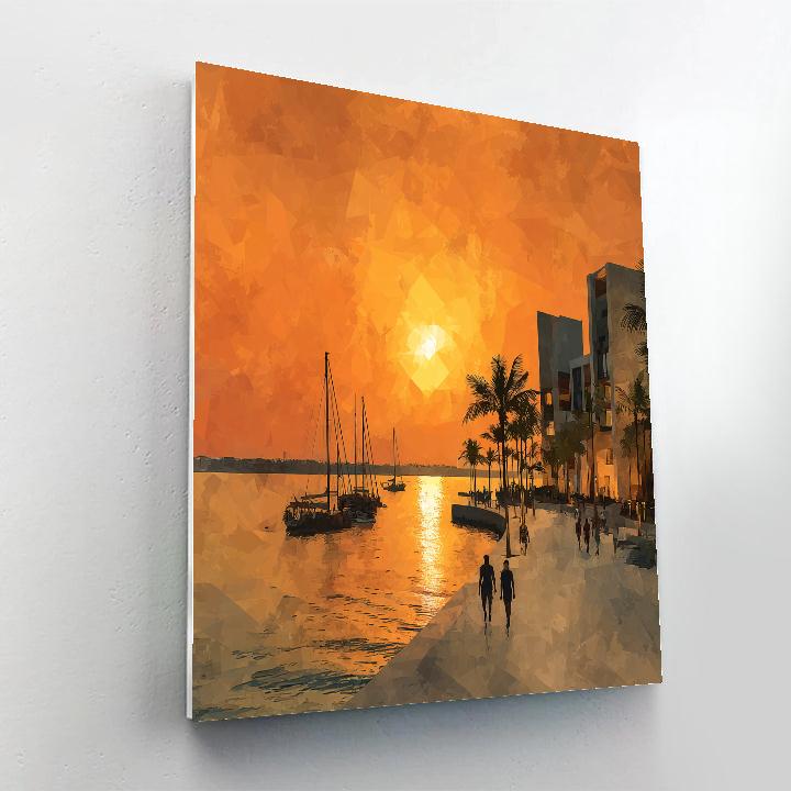 Lagos Iconic Waterfront Lekki Phase Nigeria Numbered painting kits