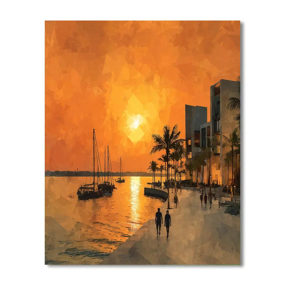 Lagos Iconic Waterfront Lekki Phase Nigeria Numbered painting kits
