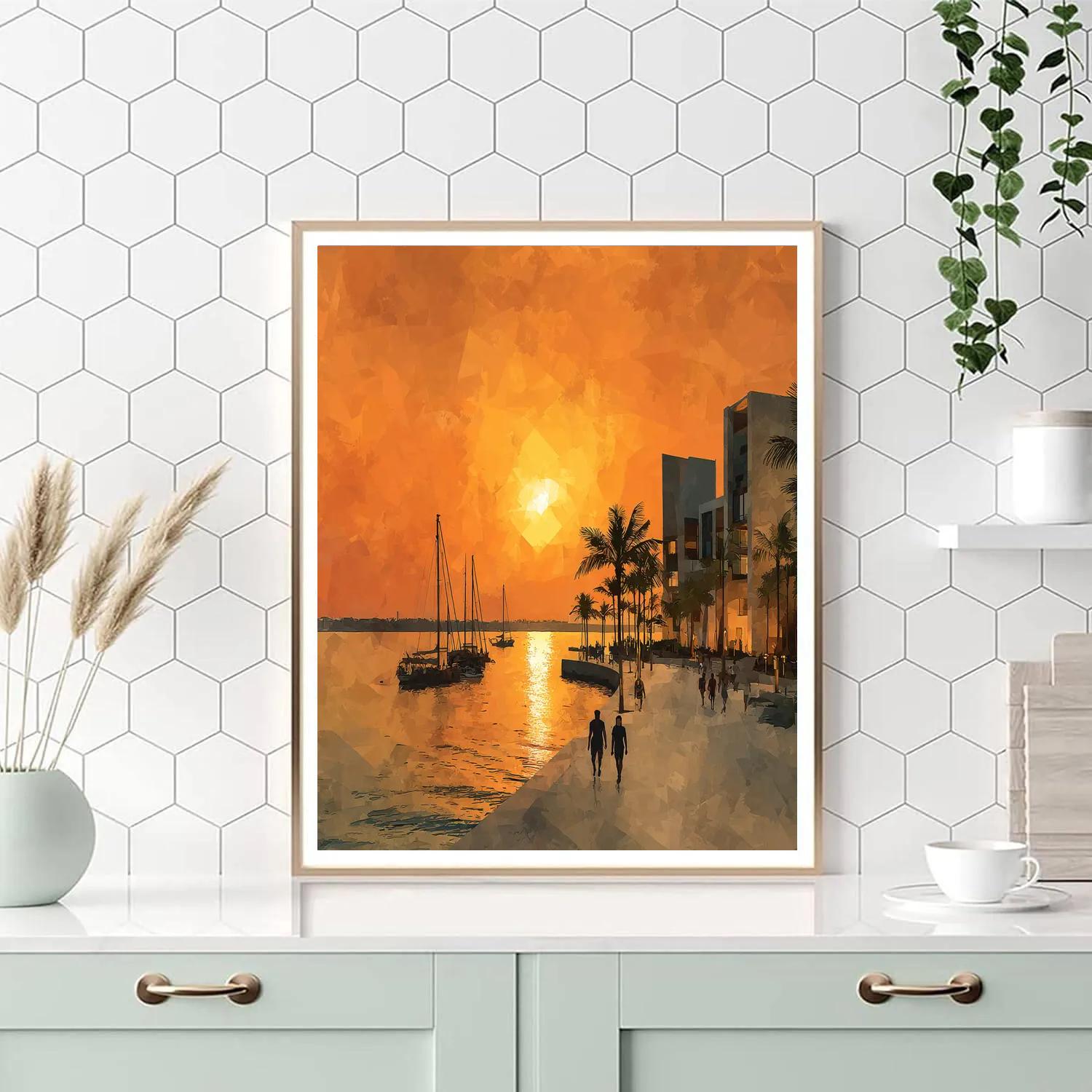 Lagos Iconic Waterfront Lekki Phase Nigeria Numbered painting kits
