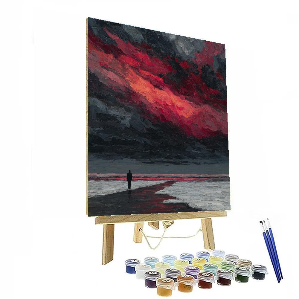 Edvard Munch Inspired Emotional Storm Numbered painting kits