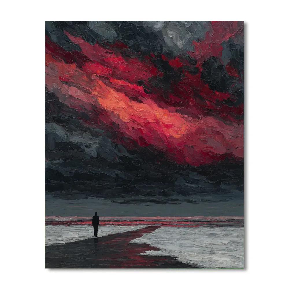 Edvard Munch Inspired Emotional Storm Numbered painting kits