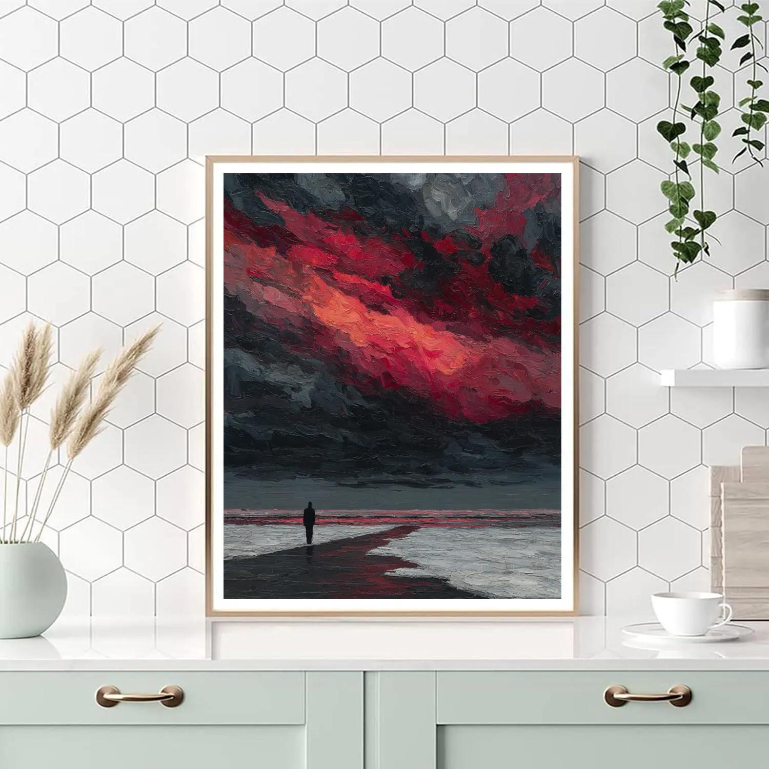 Edvard Munch Inspired Emotional Storm Numbered painting kits