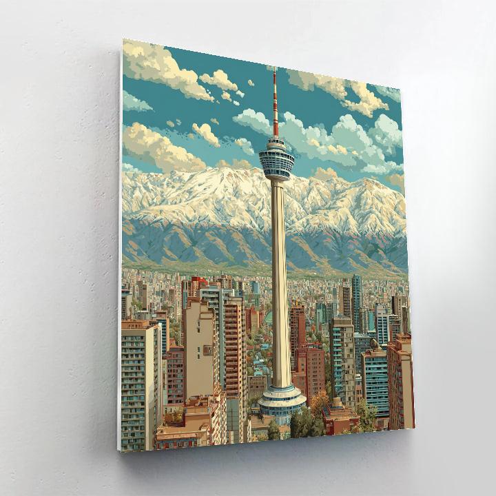 Santiago Sky Costanera Tower Panorama Chile Paint by numbers art