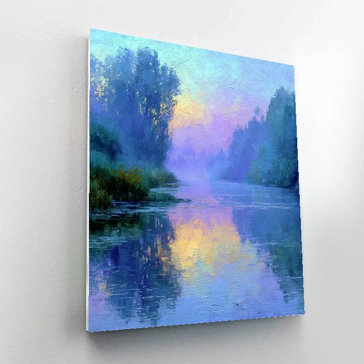 Claude Monet Inspired River Dawn paint by numbers