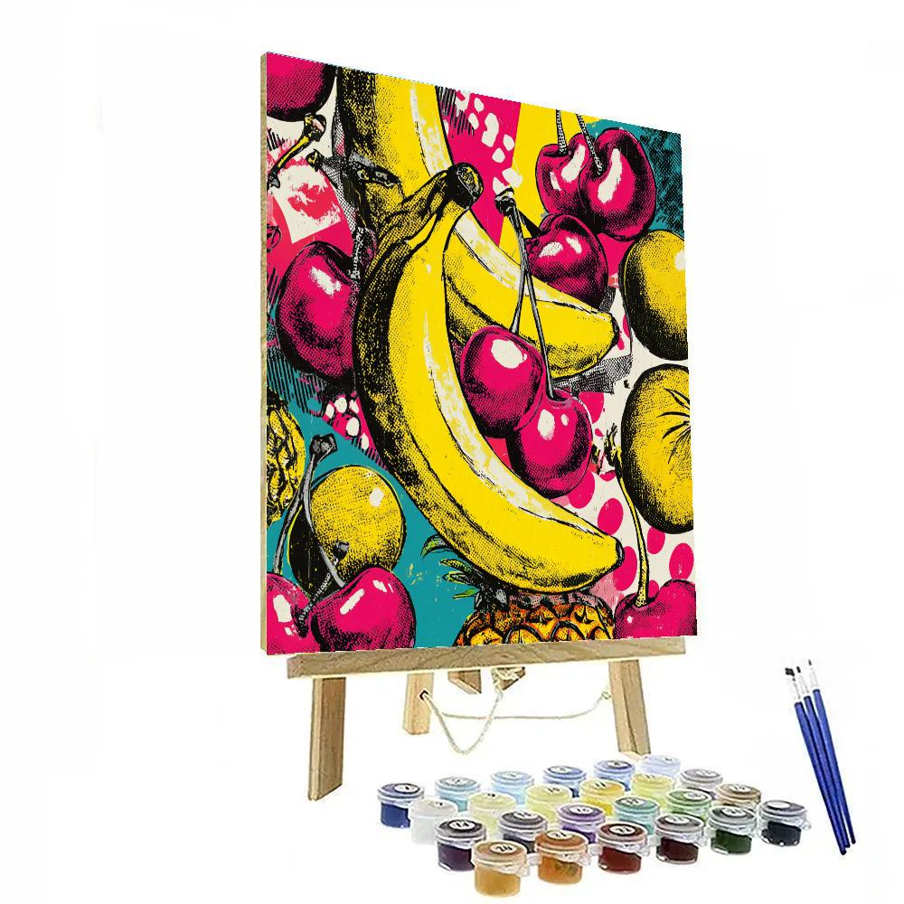 Andy Warhol Inspired Fruit Pop painting number kit