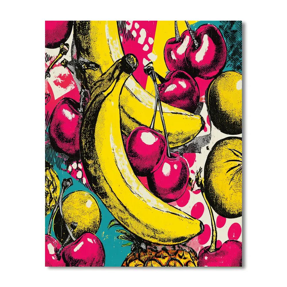 Andy Warhol Inspired Fruit Pop painting number kit