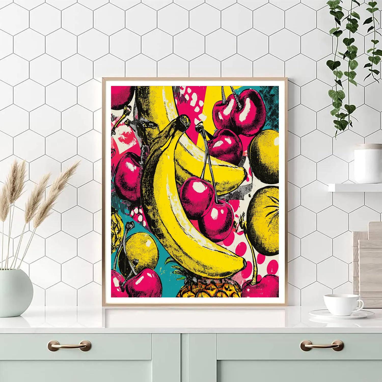 Andy Warhol Inspired Fruit Pop painting number kit