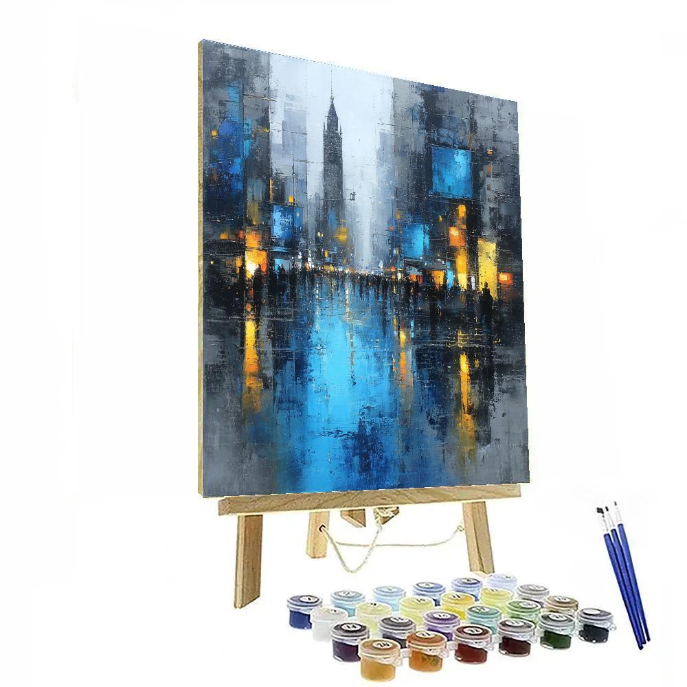 Jackson Pollock Inspired Urban Rain paint by color