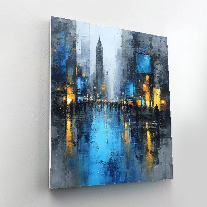 Jackson Pollock Inspired Urban Rain paint by color