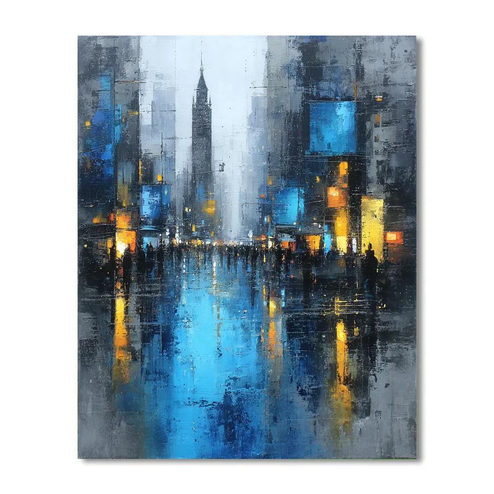 Jackson Pollock Inspired Urban Rain paint by color