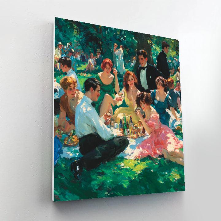 Pierre-Auguste Renoir Inspired Garden Celebration painting number kit