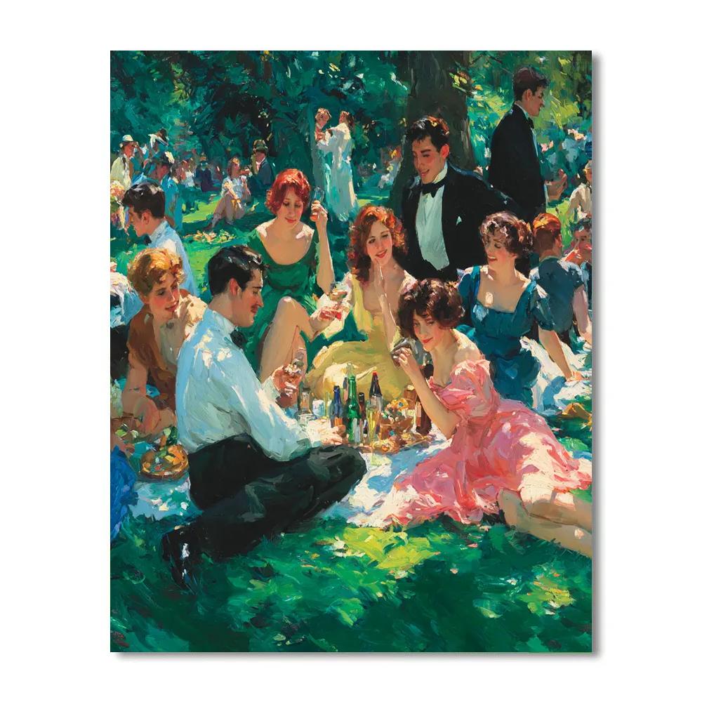 Pierre-Auguste Renoir Inspired Garden Celebration painting number kit