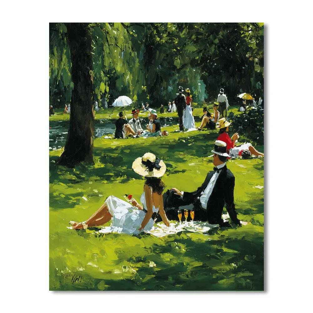 Edouard Manet Inspired Garden Picnic painting number kit