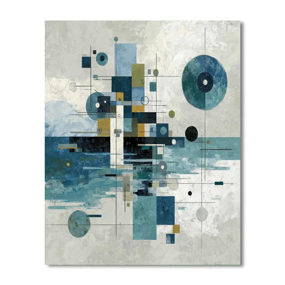 Wassily Kandinsky Inspired Winter Abstract paint by number