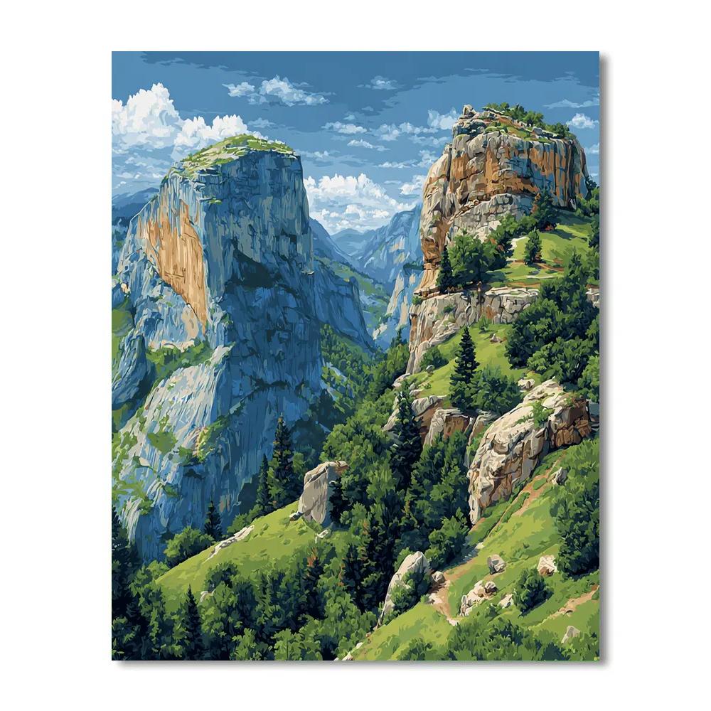 Paul Cézanne Inspired Mountain View Paint by numbers kits