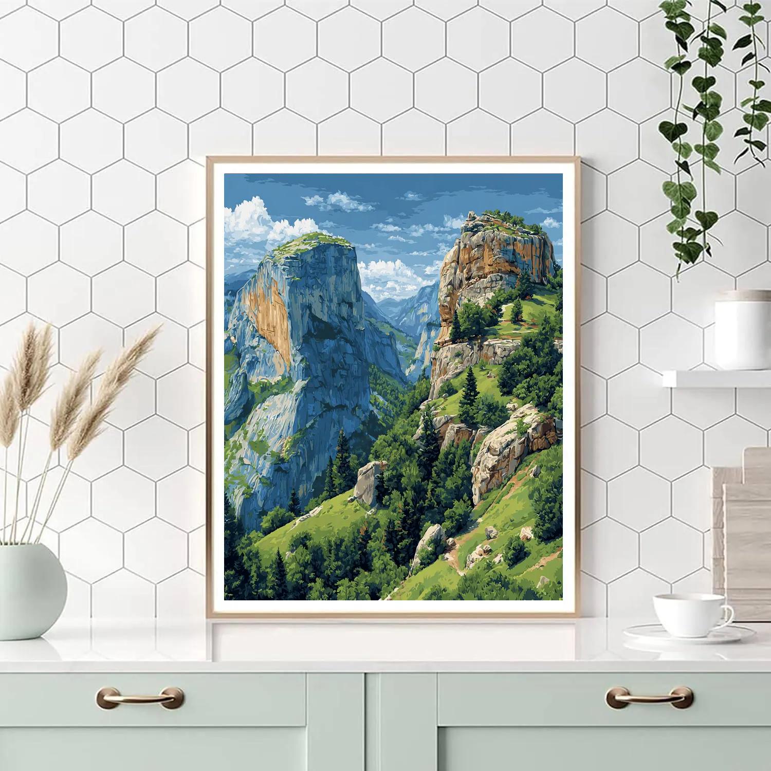 Paul Cézanne Inspired Mountain View Paint by numbers kits