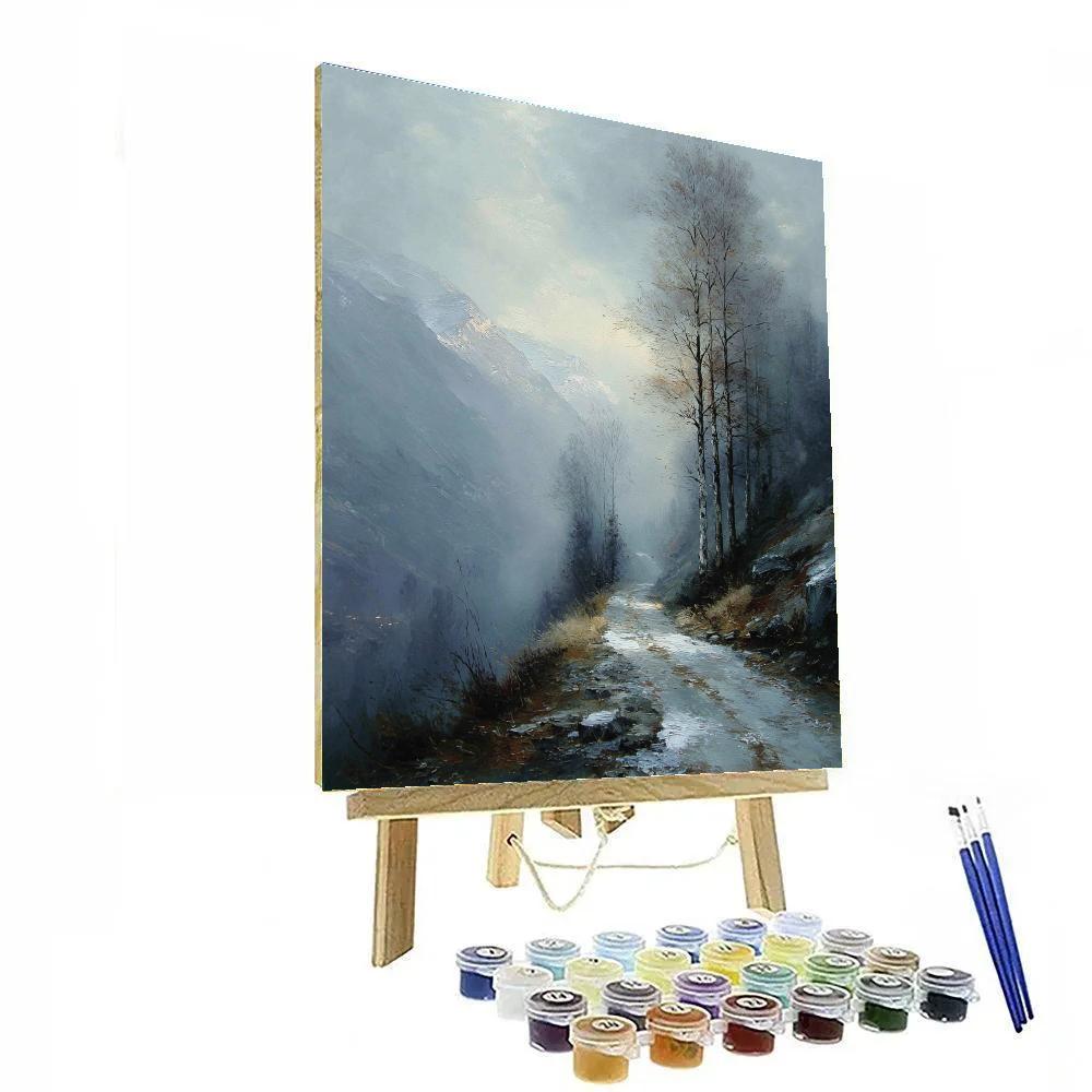 Caspar David Friedrich Inspired Foggy Path Paint by numbers kits