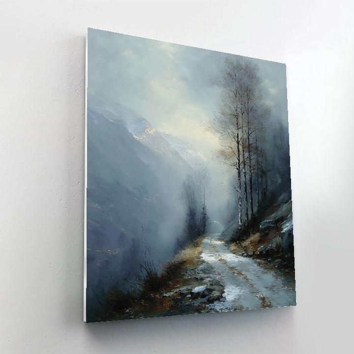 Caspar David Friedrich Inspired Foggy Path Paint by numbers kits