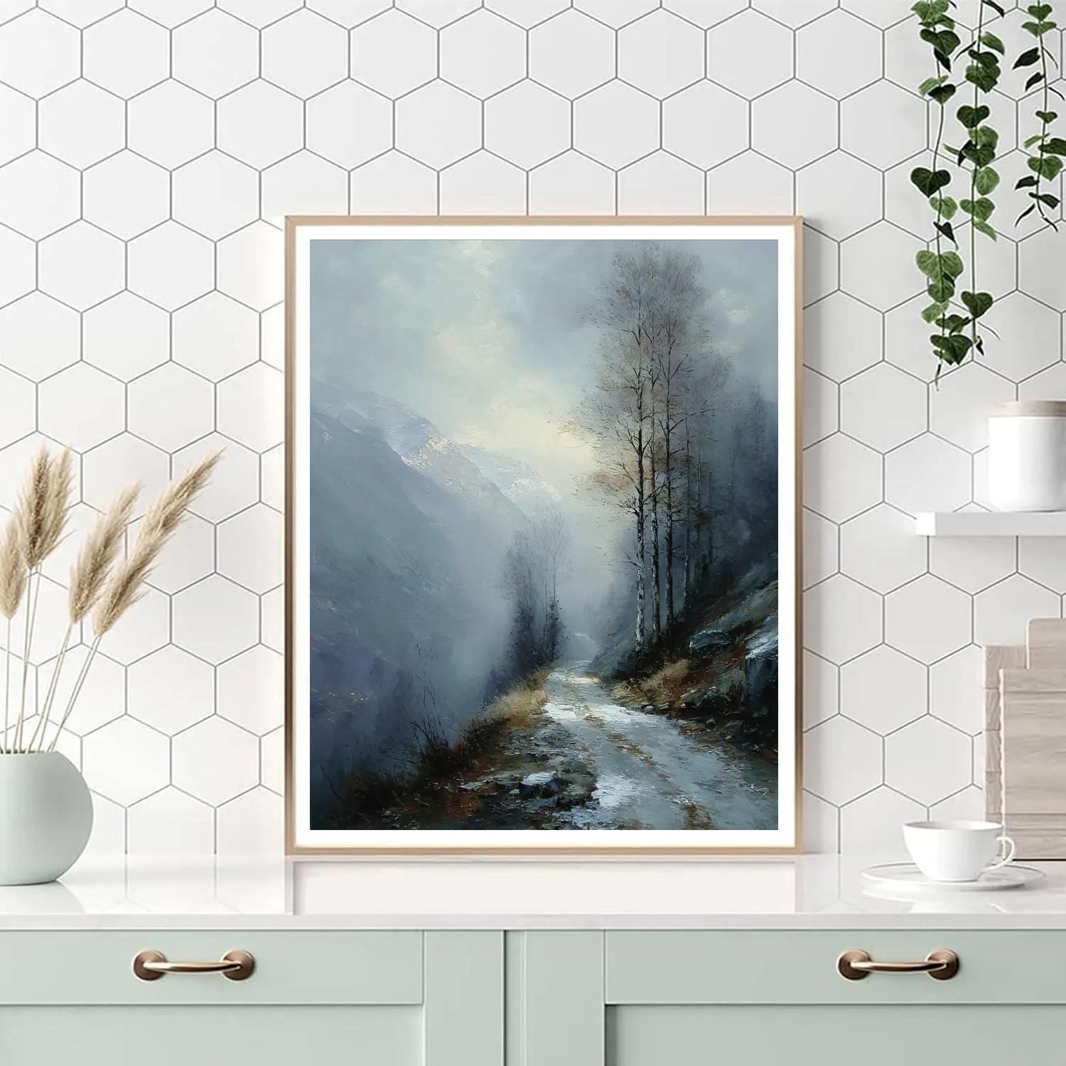 Caspar David Friedrich Inspired Foggy Path Paint by numbers kits