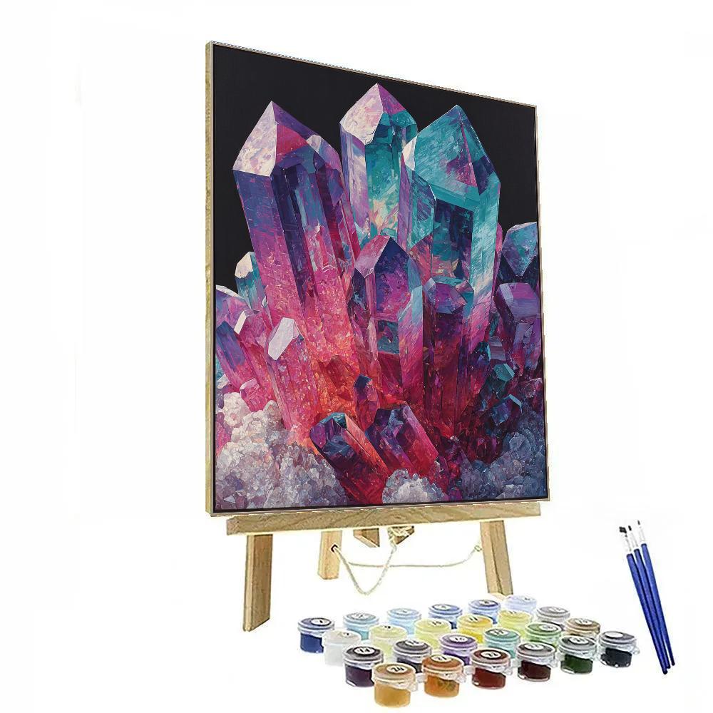 Damien Hirst Inspired Crystal Explosion Numbered painting kits