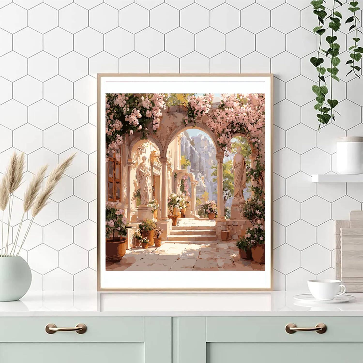 Lawrence Alma-Tadema Inspired Roman Villa Paint by numbers art