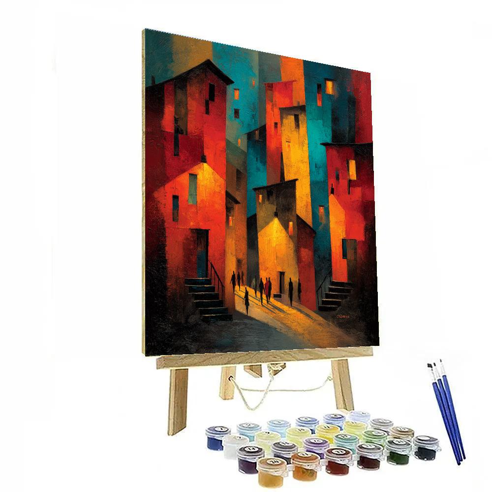 Ernst Ludwig Kirchner Inspired Vibrant Street paint by number