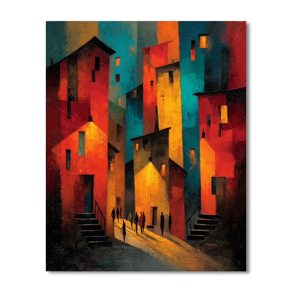 Ernst Ludwig Kirchner Inspired Vibrant Street paint by number